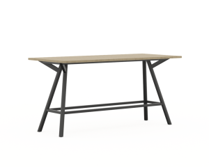 Bridge vergadertafel recht 160 x 60 cm,
ronde poten Ø50 mm, vaste hoogte 90 cm