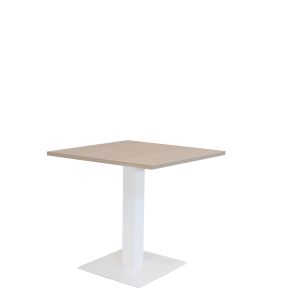 Kolom tafel vierkant 80 x 80 cm, vierkante voet 50 x 50 cm, vaste hoogte 75 cm