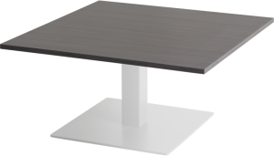Pipe lounge tafel vierkant 80 x 80 cm, op kolom, hoogte 42 cm