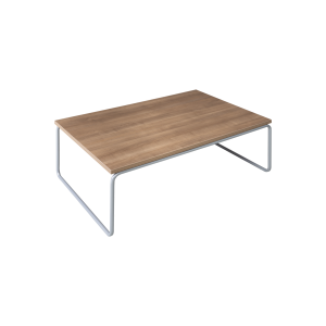 Alfa Lounge bijzettafel, recht 60 x 43,8 cm, sledeframe draadstaal Ø11 mm, hoogte 45 cm