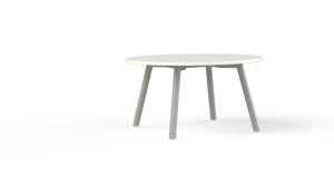 Corner bijzettafel Ø80 cm, op 4-poots onderstel Ø38 mm, hoogte 42 cm