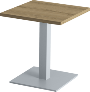 Pipe lounge tafel vierkant 38 x 38 cm, op kolom, hoogte 42 cm