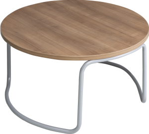 Alfa Lounge bijzettafel Ø60 cm, sledeframe draadstaal Ø11 mm, hoogte 45 cm