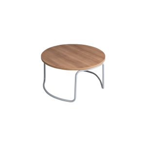 Alfa Lounge bijzettafel Ø60 cm, sledeframe draadstaal Ø11 mm, hoogte 45 cm