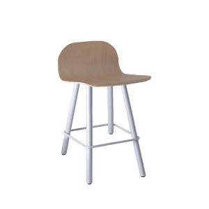 Carvi 4-poots barkruk medium model, metalen frame Ø38 mm, zithoogte 62 cm