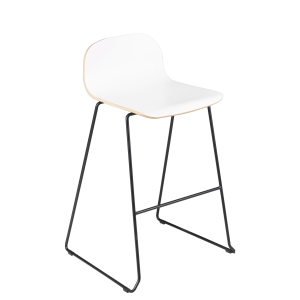 Carvi slede frame barkruk hoog model, draadstaal Ø11 mm, zithoogte 82 cm, stapelbaar