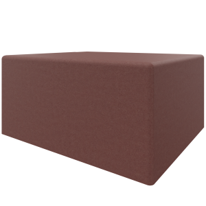 Poef, recht 120 x 100 cm, hoogte 60 cm