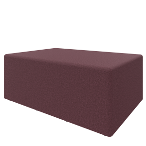 Poef, recht 120 x 80 cm, hoogte 48 cm