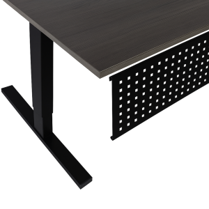 Frontpaneel van metaal tbv bureau 140 cm, afmeting: 120 cm,
ZW - Zwart RAL9005