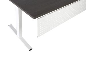 Frontpaneel van metaal tbv bureau 180 cm, afmeting: 160 cm, WT - Wit RAL9010