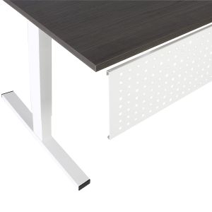Frontpaneel van metaal tbv bureau 180 cm, afmeting: 160 cm, WT - Wit RAL9010