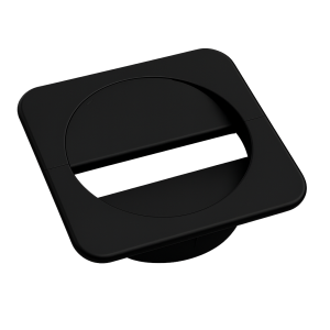 Huislijn kabeldoorvoer dop vierkant 90 mm voor boring 80 mm, ZW - Zwart RAL9005