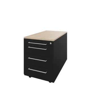 Carré verrijdbaar ladenblok 05, 1 pennenlade en 3 laden, 44b x 80d x 62h