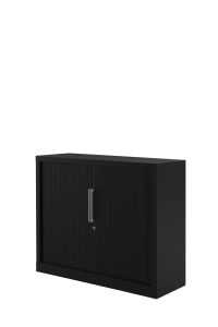 Huislijn Carré roldeurkast 100h x 120b x 43d cm, kunststof lamellen, stalen romp, 2 legborden