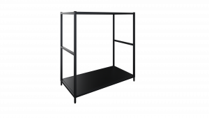 Flexwall frame 85 hg x 80 br x 43 dp, indeling 1-vaks en inclusief 2 legborden