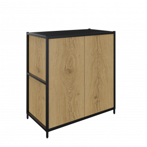 Flexwall inbouw opbergelement 76 br x 76 hg x 43 dp, 2-vak met 2x draaideur, push to open