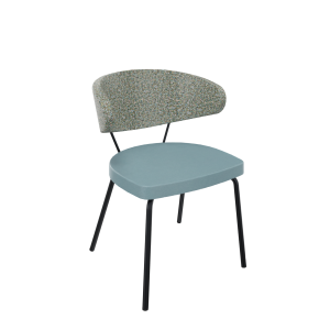 Rondo 4-poots metaal Ø 21/12 mm, lage kuiprug, zithoogte 46 cm