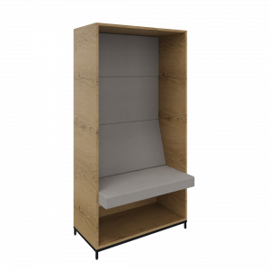 Flexwall zitbank 4 OH (162,5) metalen 4-poots sokkel, gesloten bovenzijde incl. zit/rug kussenset