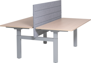 Akoestisch paneel 120 br x 70 hg met frame adapters tbv Flexframe duo-bureau