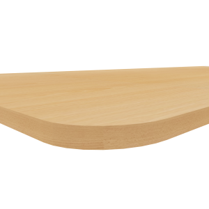 Blad 120 x 120 cm met 2 afgeronde hoeken, 25 mm Melamine, BT - Beuken