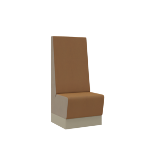 Aura café extra hoog bench, 1-zits compleet gestoffeerd, 60 cm breed