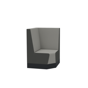 Aura café hoog bench, hoek element 83x83 cm