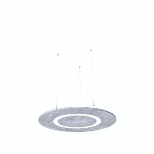 Feltouch Plativity, Flat Cloud Lighting panelen Ø120 cm met verlichting opgehangen aan plafond