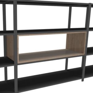 Flexwall inbouw opbergelement 115 br x 36 hg x 43 dp, indeling 1-vak volledig open