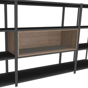 Flexwall inbouw opbergelement 115 br x 36 hg x 43 dp, indeling 1-vak met dichte achterzijde