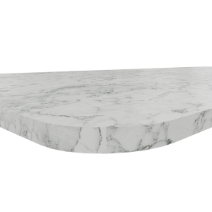 Blad 120 x 120 cm met 2 afgeronde hoeken, 22 mm HPL Duropal, HMC - S63009 SD Marmor Carrara