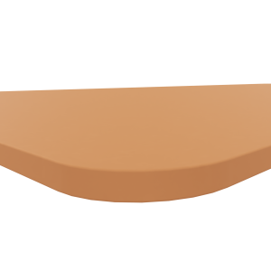 Blad 120 x 120 cm met 2 afgeronde hoeken, 22 mm HPL Formica, HEW - F8241 Earthenwave