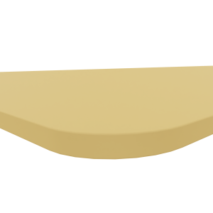 Blad 120 x 120 cm met 2 afgeronde hoeken, 22 mm HPL Formica, HCA - F0903 Café