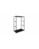 Flexwall frame 124 hg x 80 br x 43 dp, indeling 1-vaks en inclusief 2 legborden